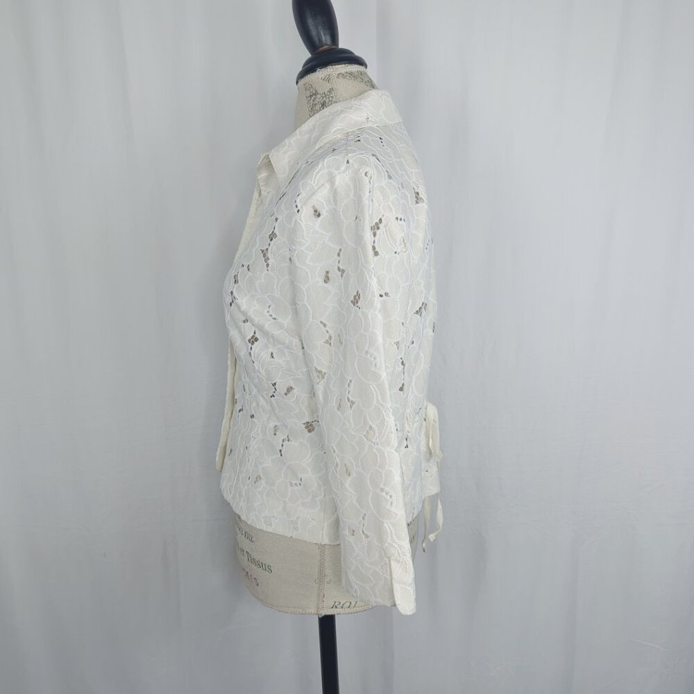 CAbi Cream Floral Lace Blazer - Picture 5 of 10